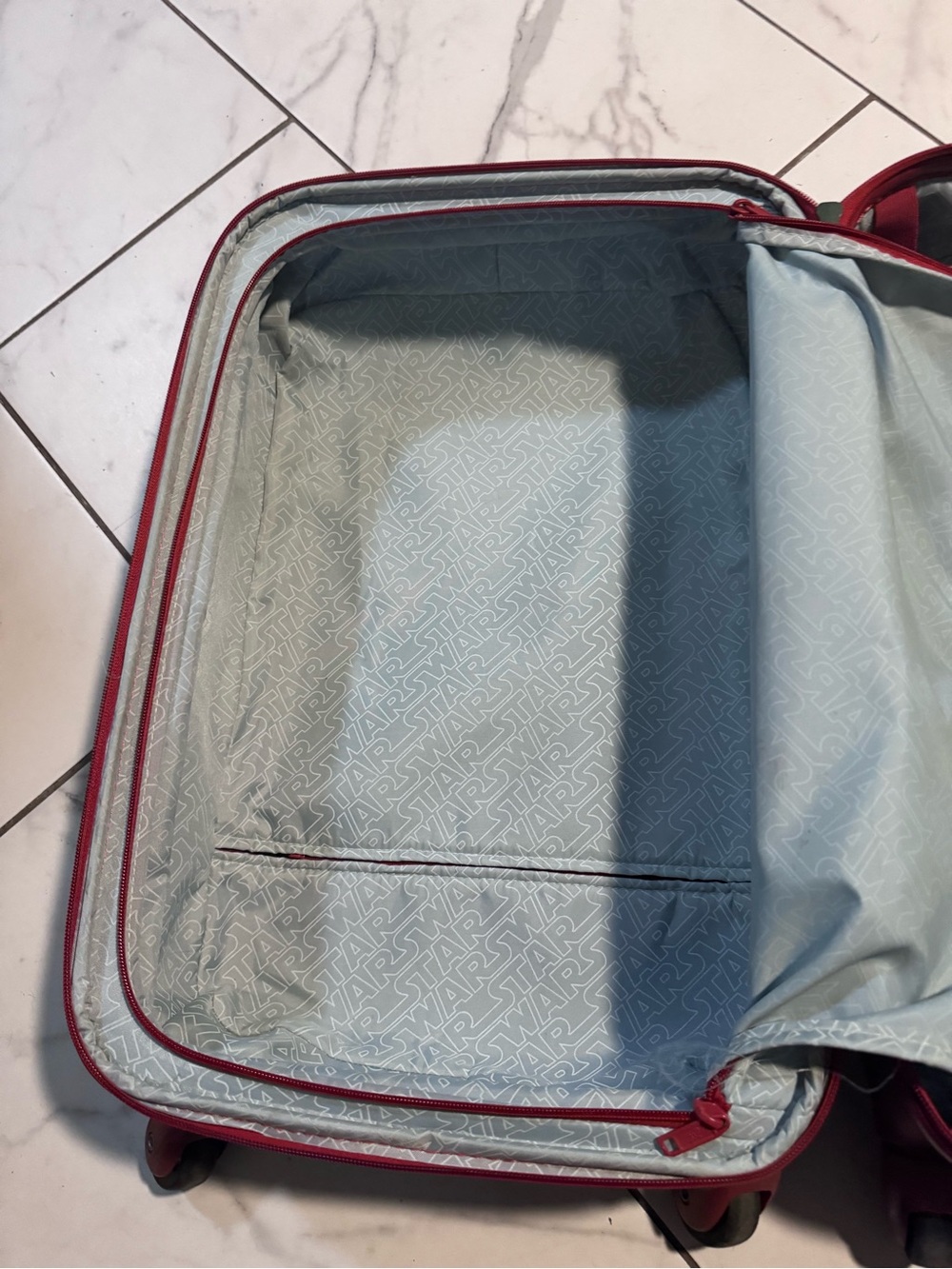 Green Hardshell Carry-On with red Accents - Picture 7 of 11
